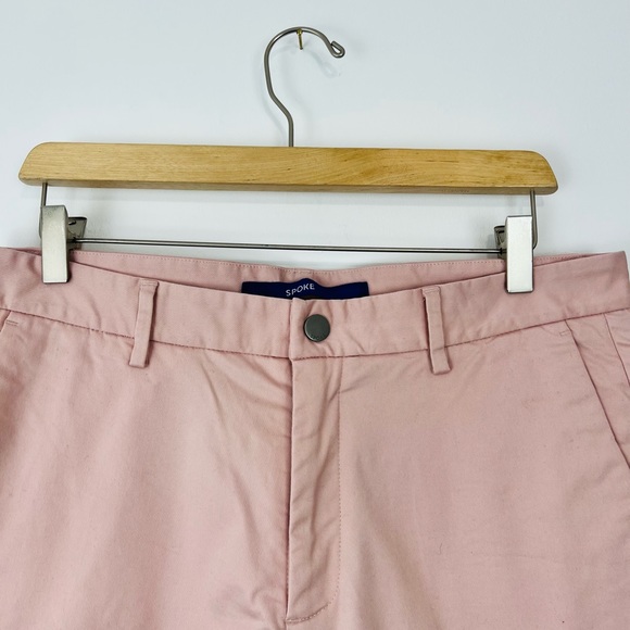 Spoke Build A Pale Pink Causal Classic Cotton Tailored Fit Shorts UK 32 - Picture 3 of 12